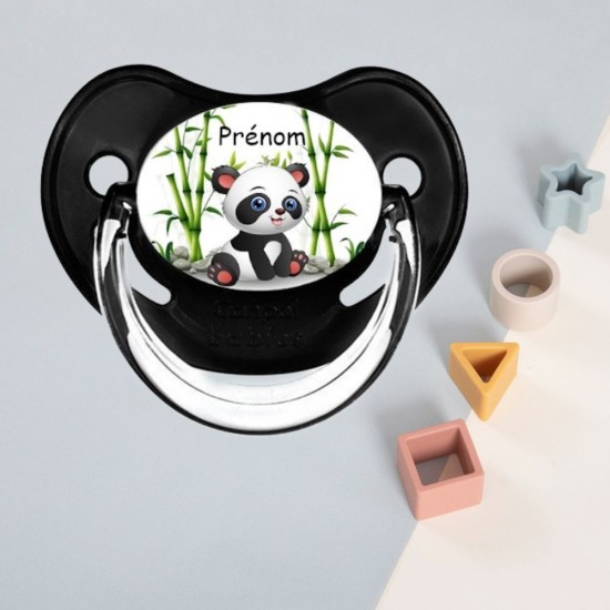 Tétine bébé panda à personnaliser